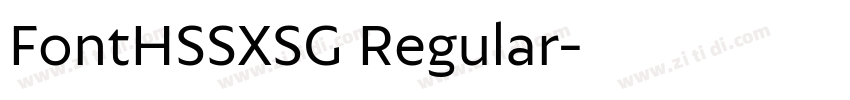 FontHSSXSG Regular字体转换 FontHSSXSG Regular字体转换